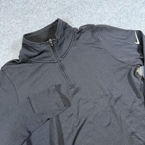 Nike Dri-FIT Quarter Zip Shirt Mens Medium Black Long Sleeve Running CZ3865-010